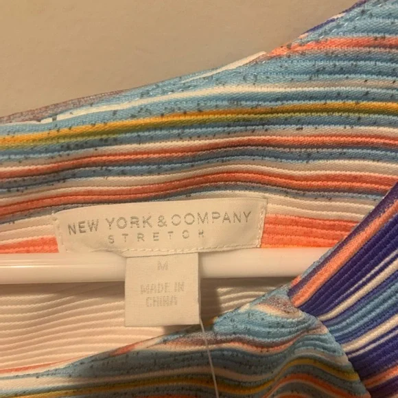New York & Company Multicolored Striped Cocktail Dress - Picture 5 of 6